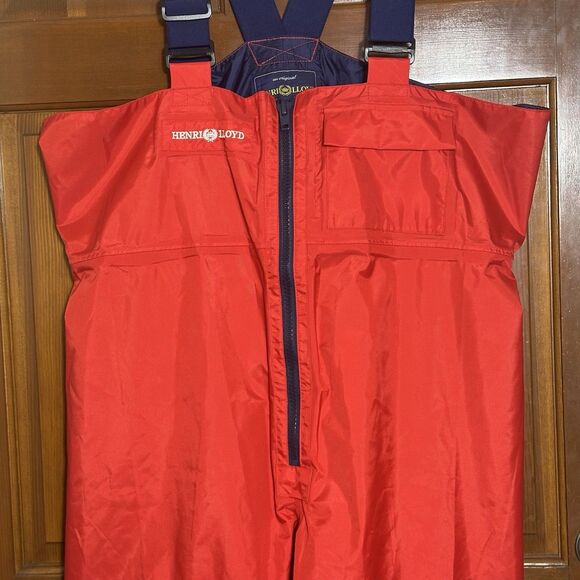 Henri Lloyd Marine Sailing Bibs Men’s XXL Red Double Knee Waterproof Overalls - Picture 3 of 13